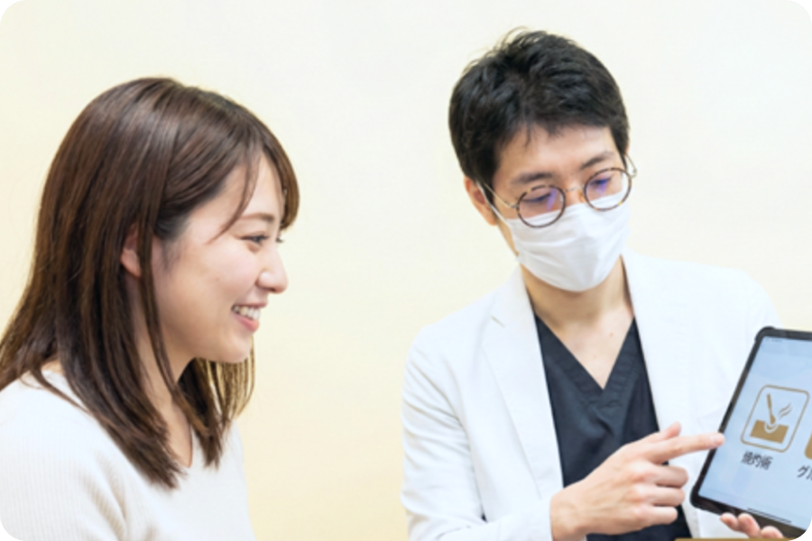 当日結果説明の様子
